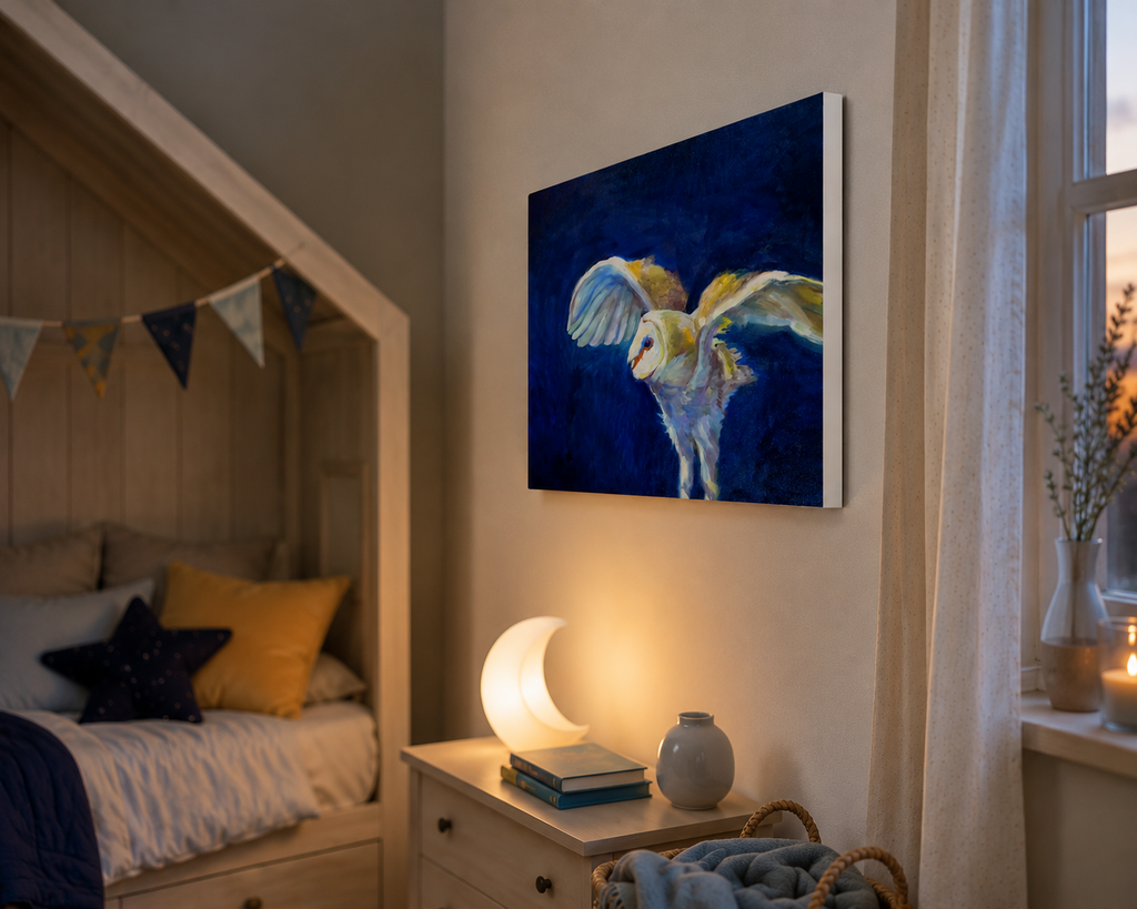 Moonlight Flight - Owl Wall Art Canvas Print