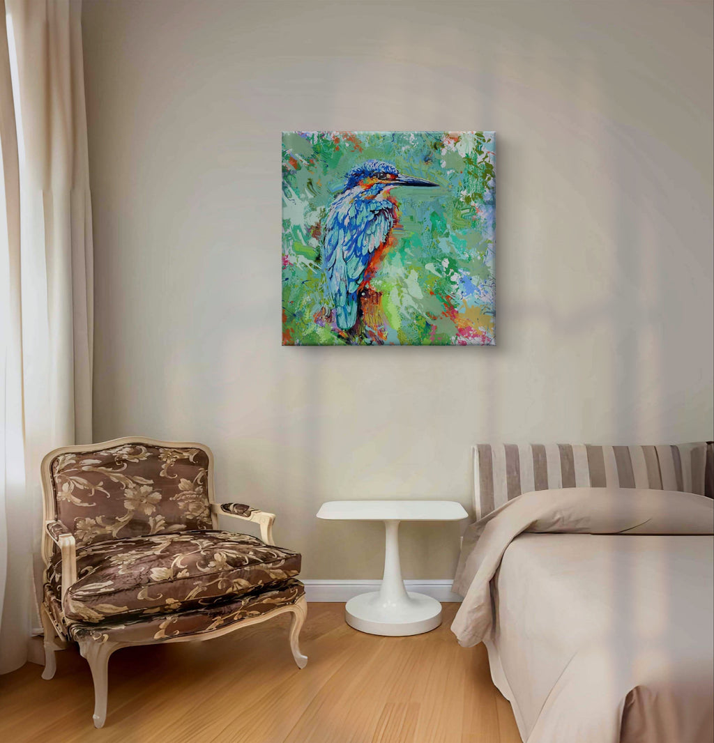Aqua Splash Canvas - Animal Art by Susan Gardner - Contemporary Expressionist - Colourful Fine Art