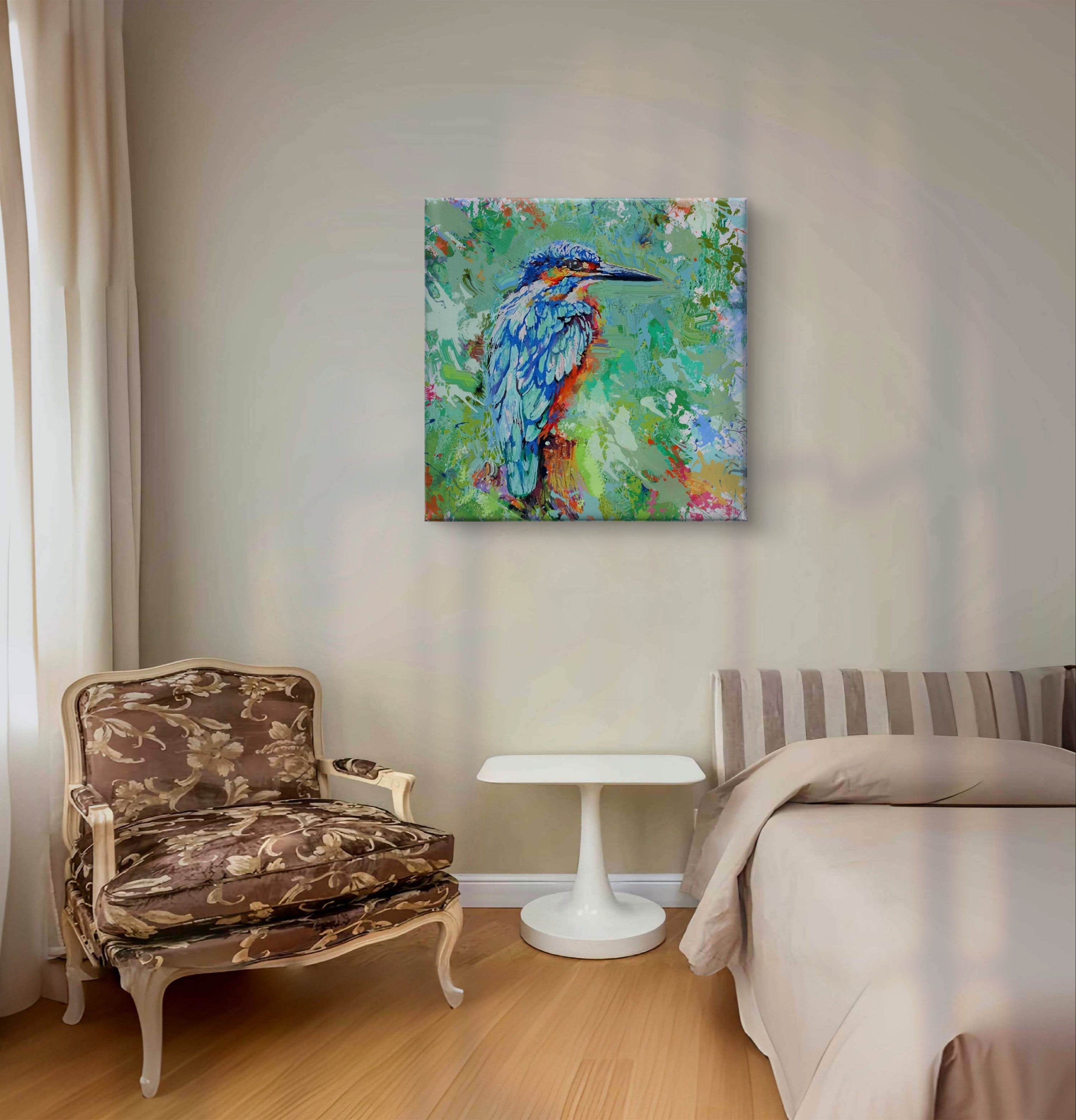 Aqua Splash Canvas - Animal Art by Susan Gardner - Contemporary Expressionist - Colourful Fine Art