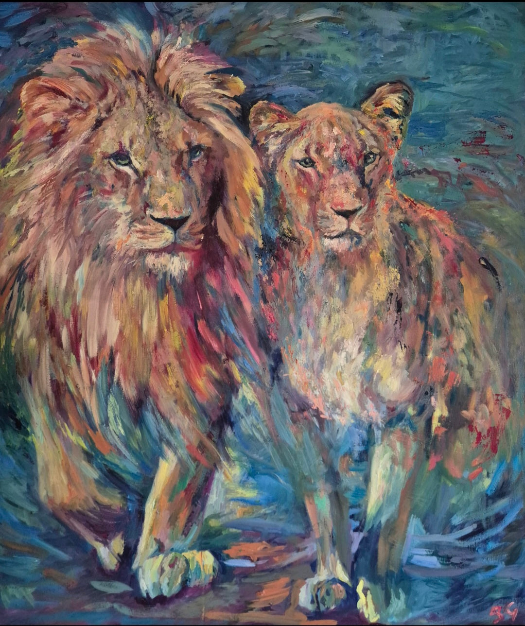 SHARED HORIZON Oil Painting 120 x 100 cm