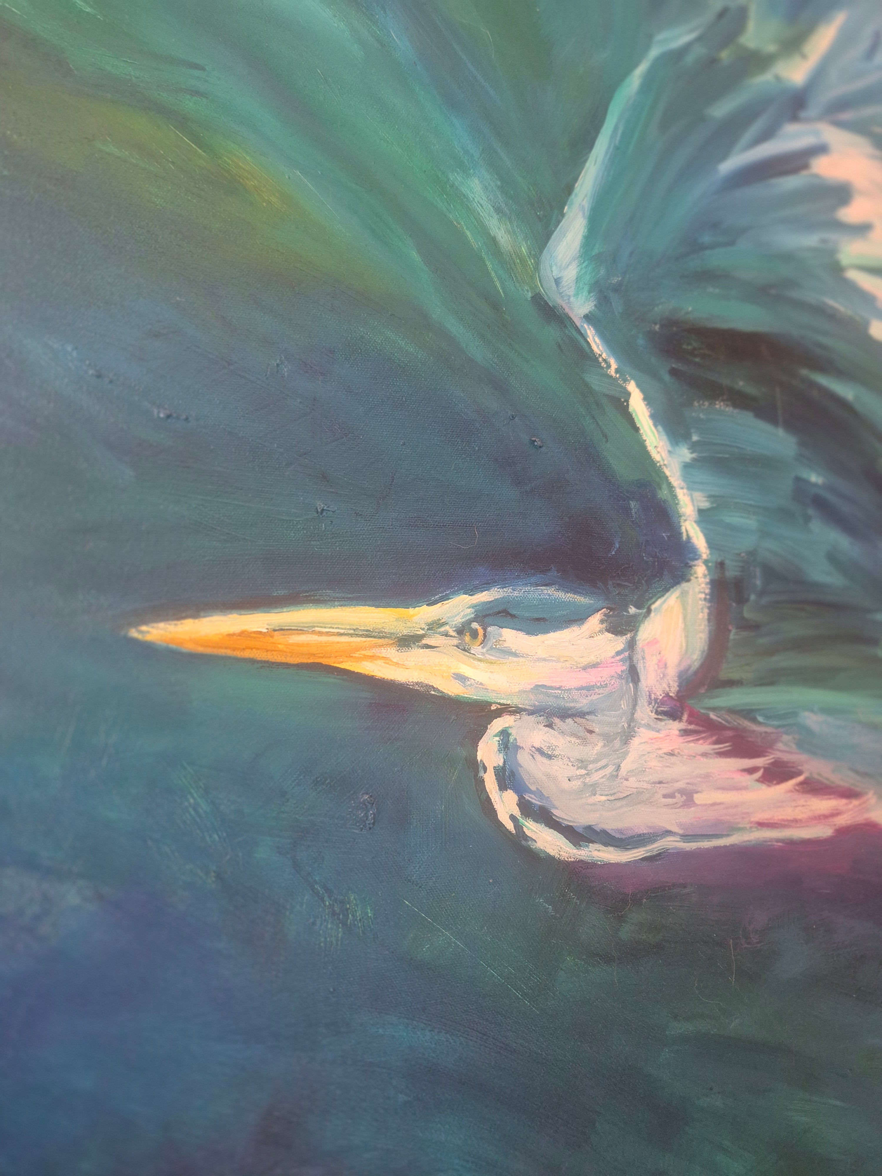 The HERON SKYWARD - Original Oil Painting 120 x 100 cm\50 x 40"