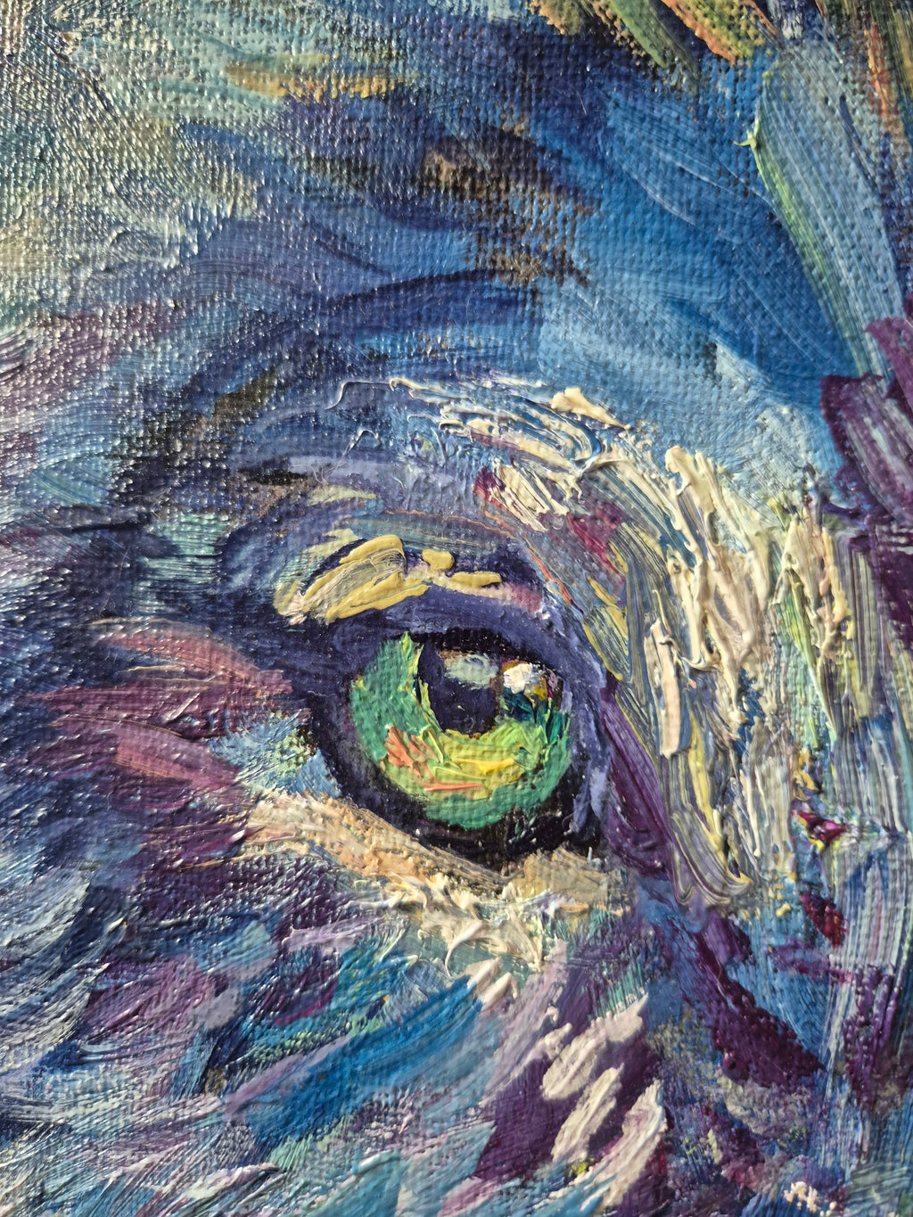 SIGNAL WOLF Original Oil Painting 24 x 36"\60 x 90 cm