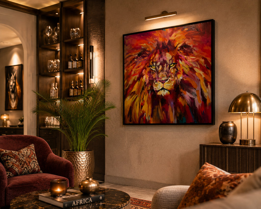 Rufus  - Lion Framed Canvas Print