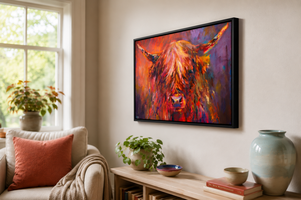 Islay - Highland Cow Framed Canvas