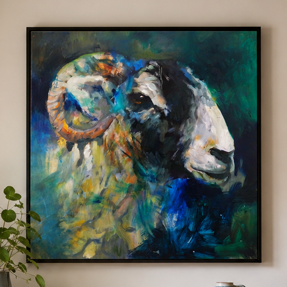 Coniston  -  Sheep Wall Art Framed Canvas Print