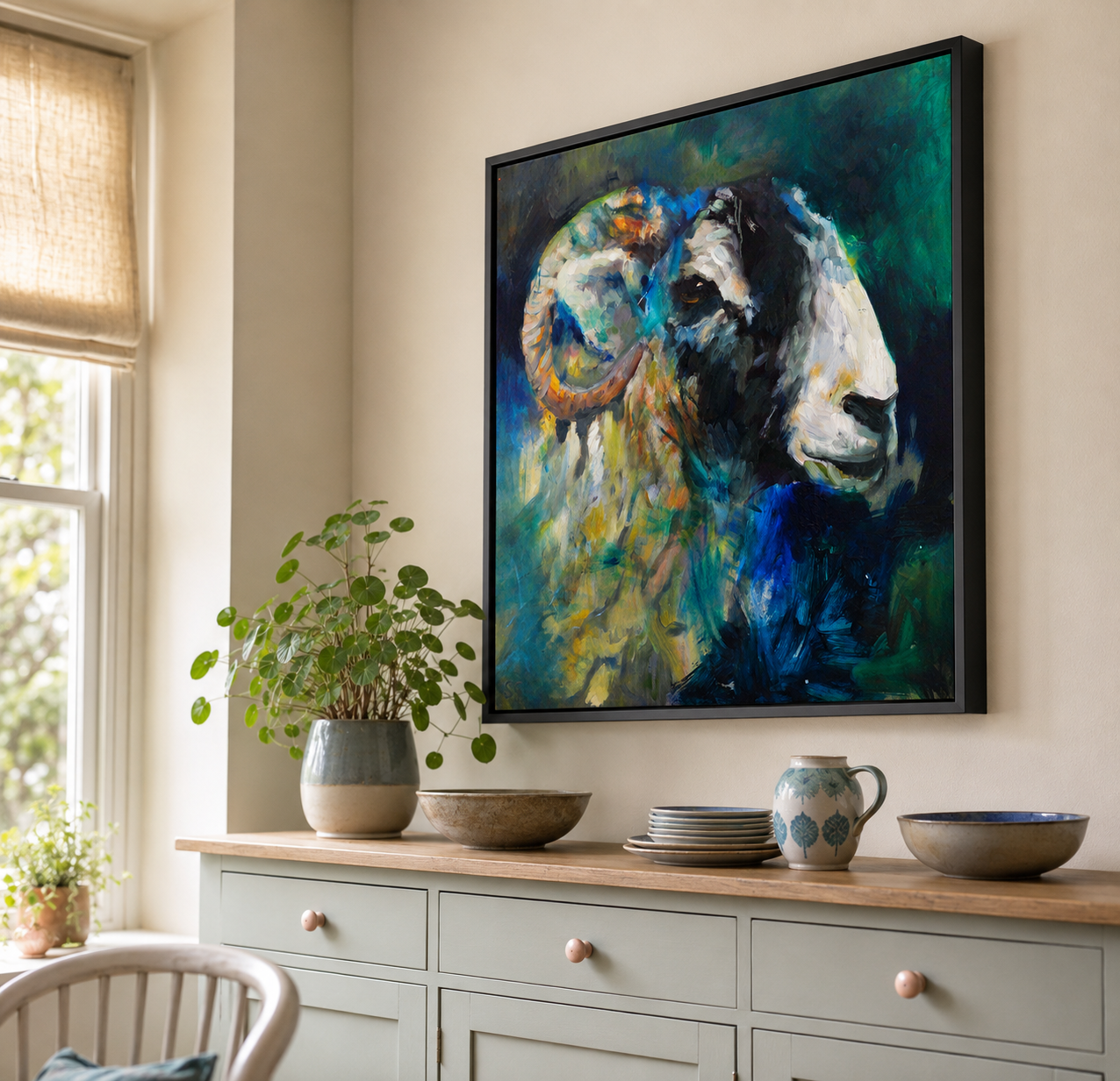 Coniston  -  Sheep Wall Art Framed Canvas Print