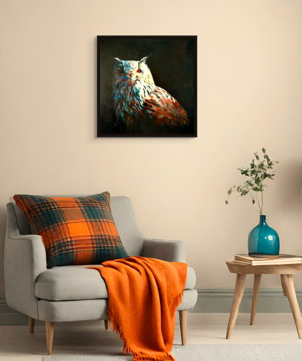 Blizzard- Original Owl Painting - 60 x 60 cm