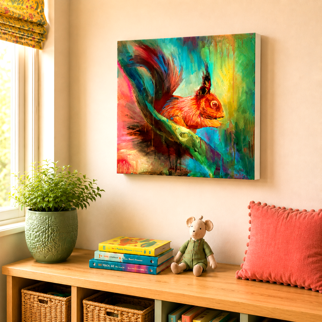 Nut Thief - Squirrel Wall Art Canvas Print