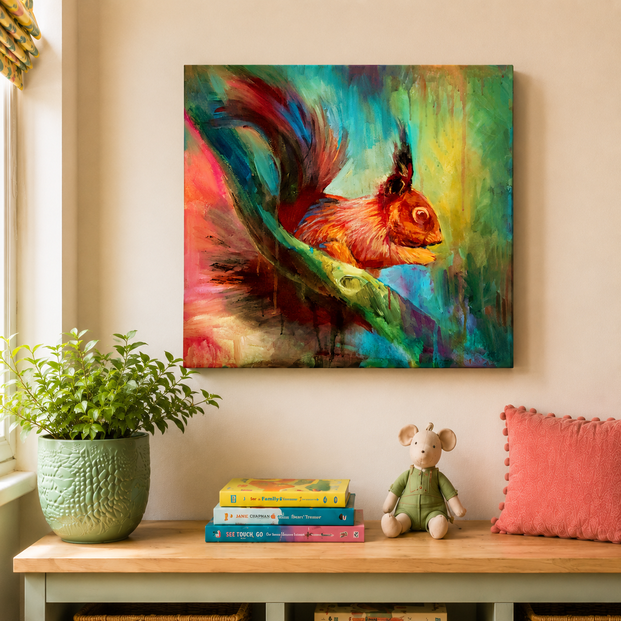 Nut Thief - Squirrel Wall Art Canvas Print