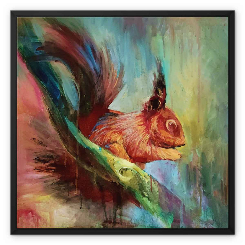 Nut Thief squirrel Framed Canvas