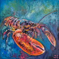 The Grand Homard by Susan Gardner, an original painting of lobster.