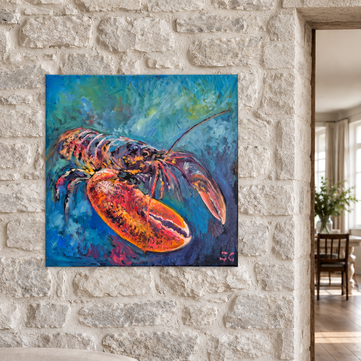 The Grand Homard by Susan Gardner shown in a room setting.