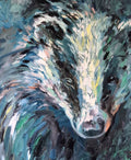 Wild Ways by Susan Gardner, an original painting of badger.