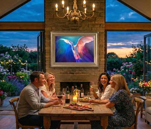 Wing of Fire by Susan Gardner shown in a room setting.