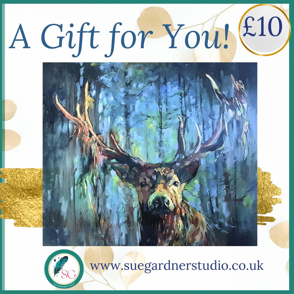 Gift Card - Sue Gardner Studio - Animal Art by Susan Gardner - Contemporary Expressionist - Colourful Fine Art