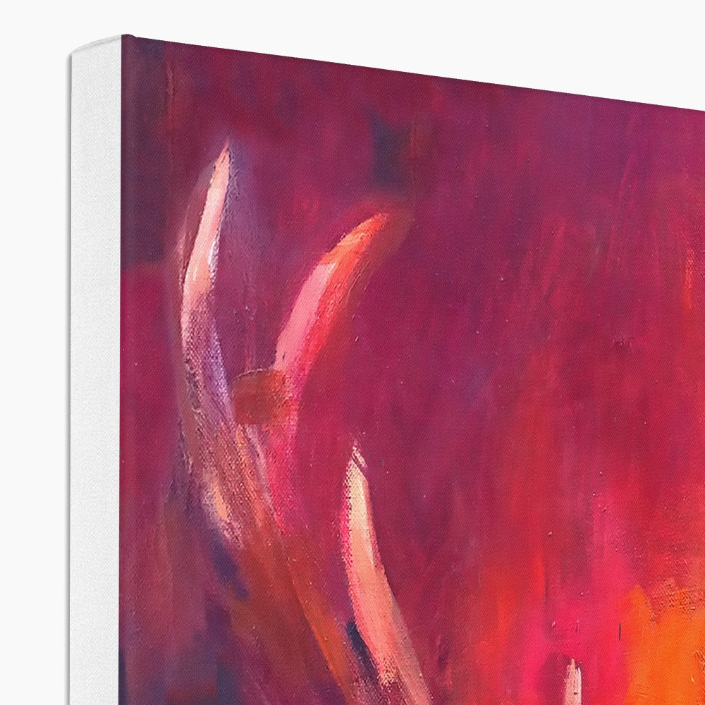 Spirit Stag Canvas - Animal Art by Susan Gardner - Contemporary Expressionist - Colourful Fine Art