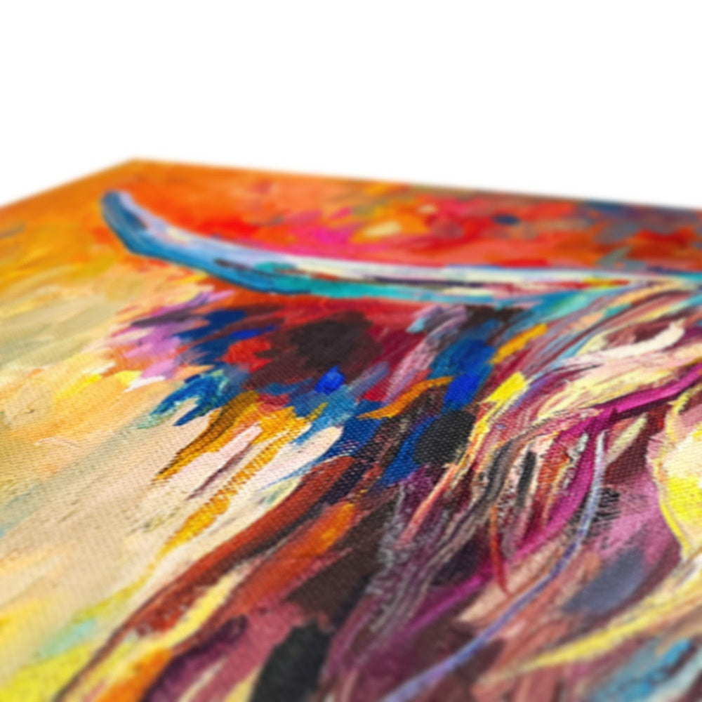 Lochaber Canvas - - susan gardner - uk artist - colourful animal art