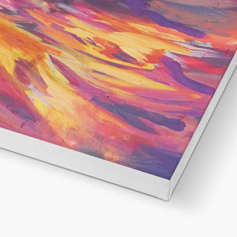 Rufus - Lion Canvas - - susan gardner - uk artist - colourful animal art