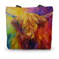 Loch Venacher Canvas Tote Bag - - susan gardner - uk artist - colourful animal art