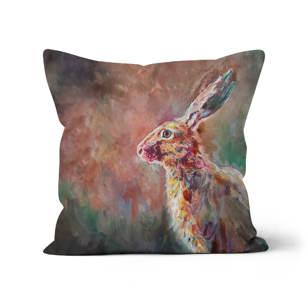 Ready For Action Cushion - - susan gardner - uk artist - colourful animal art