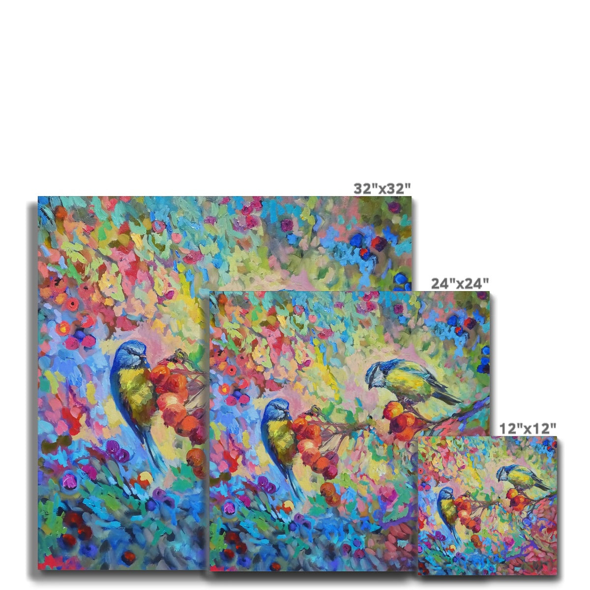 Berry Banquet Canvas - - susan gardner - uk artist - colourful animal art