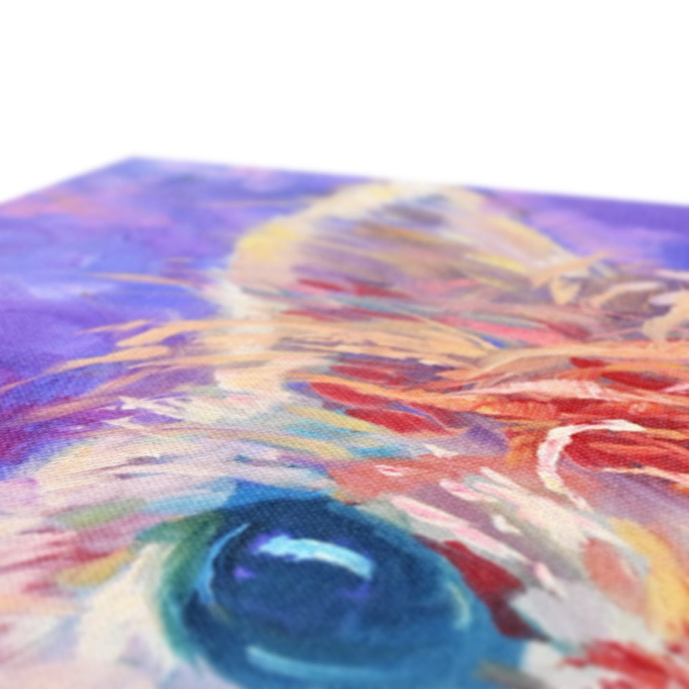 Chiquitita Canvas - - susan gardner - uk artist - colourful animal art