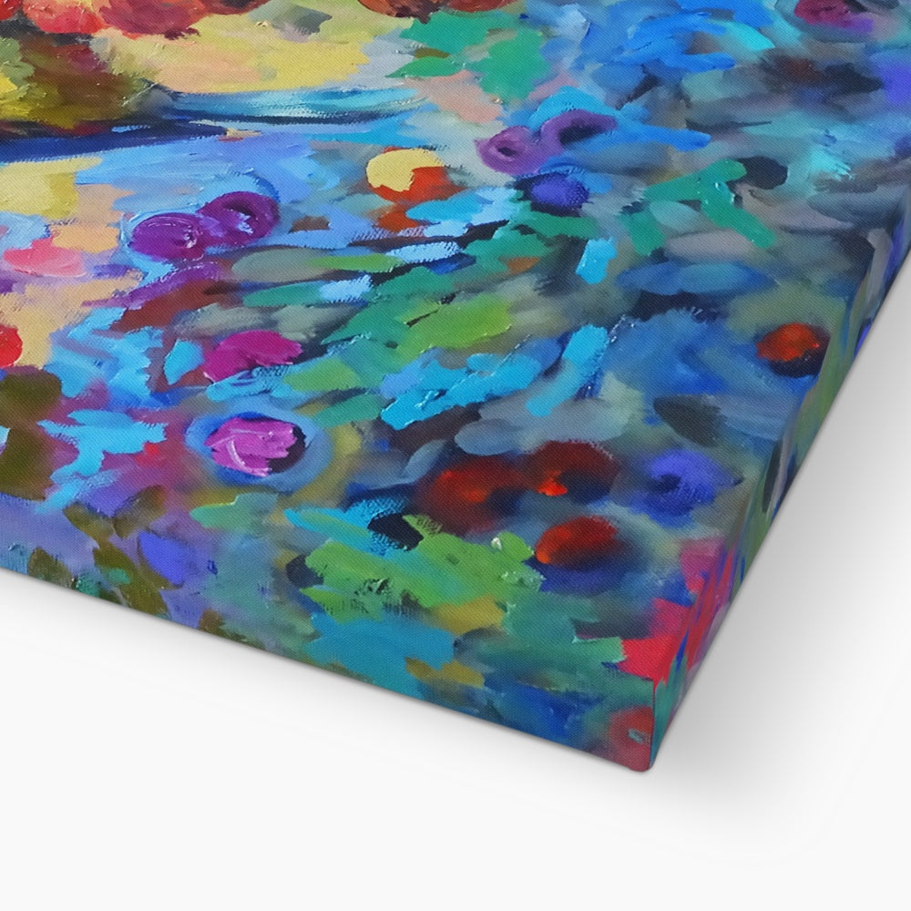 Berry Banquet Canvas - - susan gardner - uk artist - colourful animal art