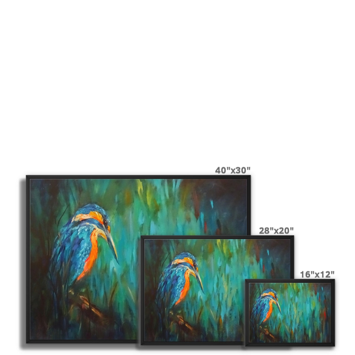 Summer Rushes Framed Canvas - - susan gardner - uk artist - colourful animal art