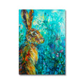 Ready to Run  - Hare Canvas - Animal Art by Susan Gardner - Contemporary Expressionist - Colourful Fine Art