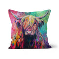 Balvenie Cushion - - susan gardner - uk artist - colourful animal art
