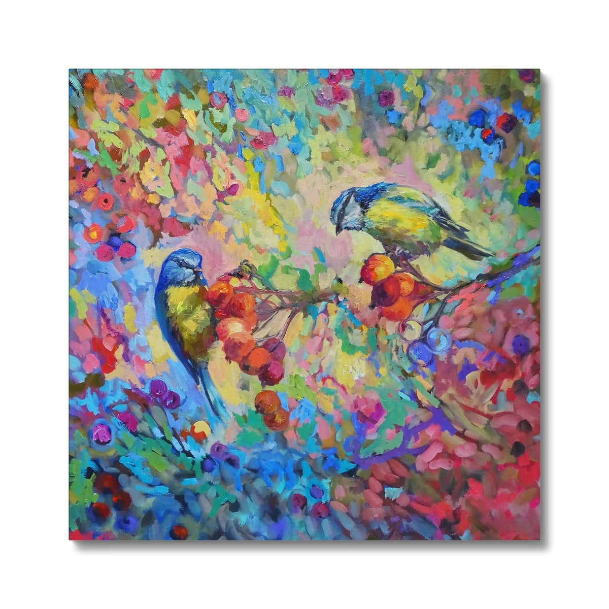 Berry Banquet Canvas - - susan gardner - uk artist - colourful animal art