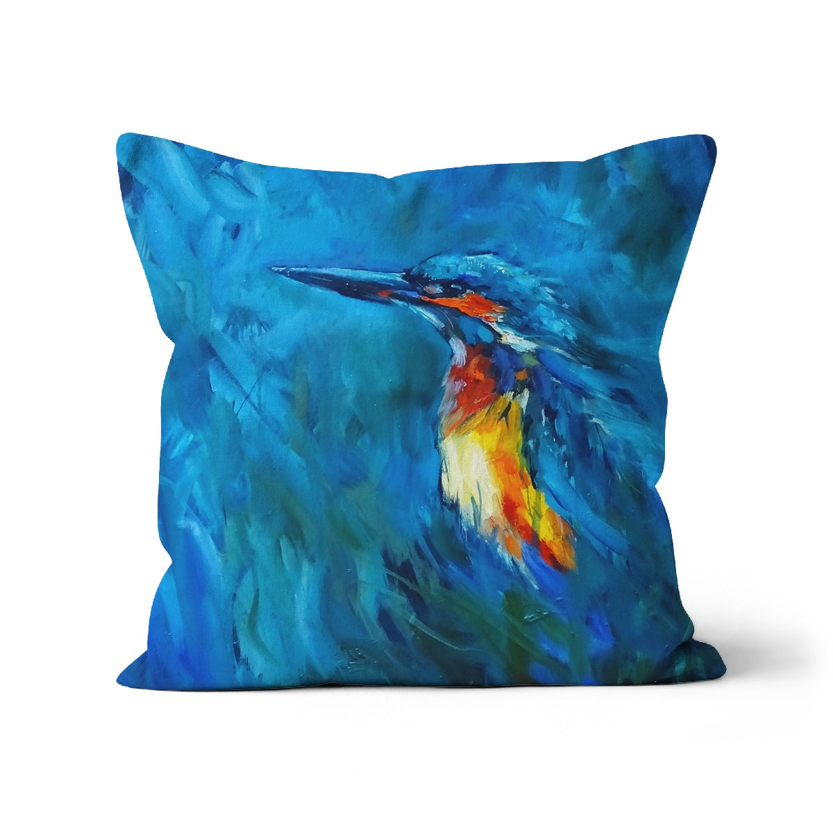 blue kingfisher cushion