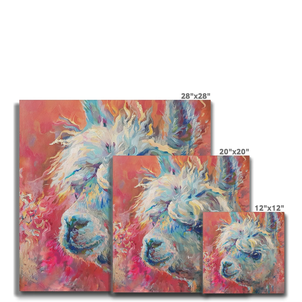 Party Animal Canvas - - susan gardner - uk artist - colourful animal art