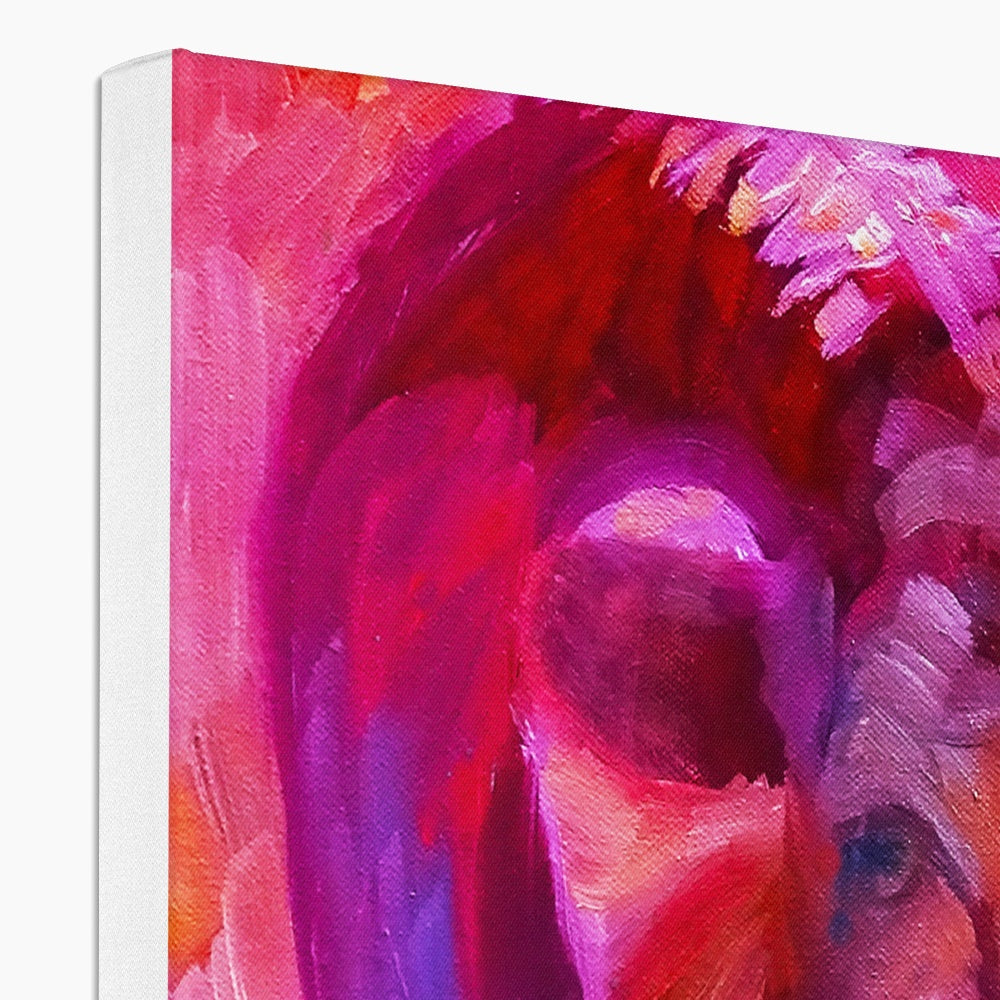 Red Ram Canvas - Animal Art by Susan Gardner - Contemporary Expressionist - Colourful Fine Art