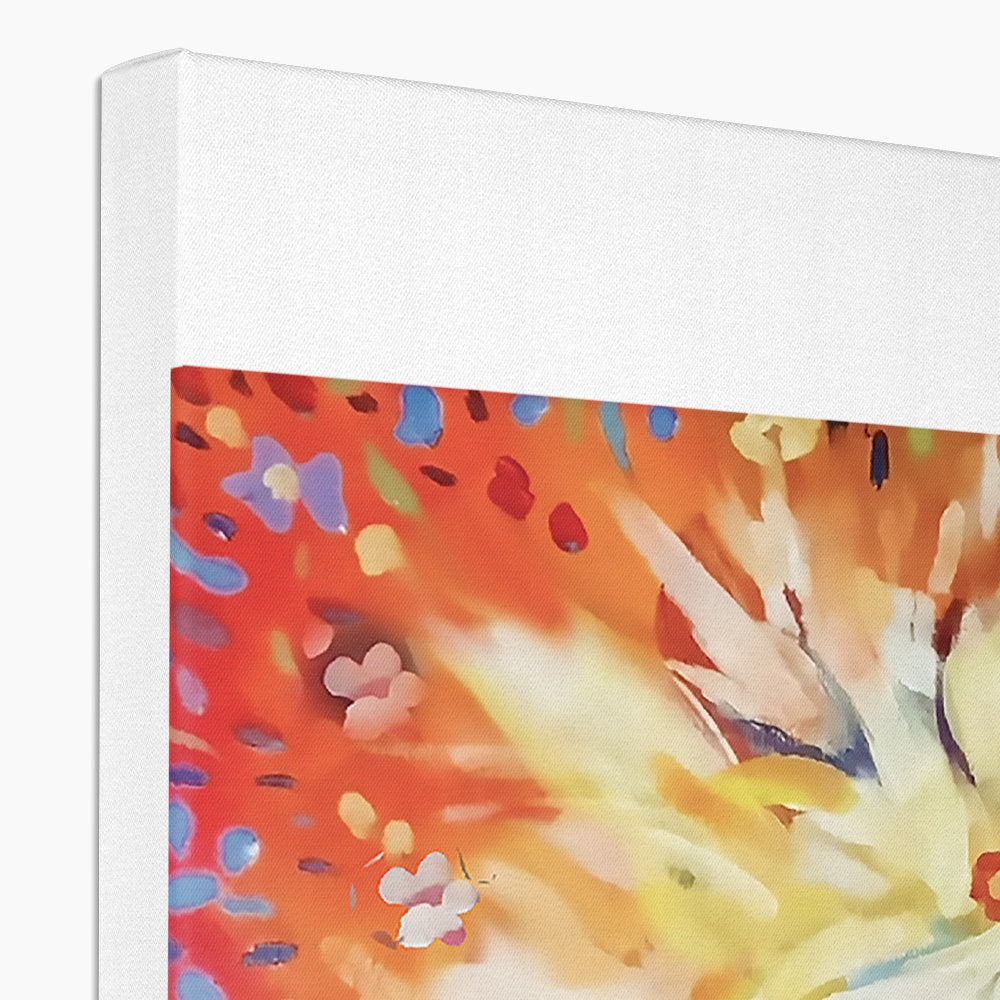 Love Alpaca Canvas - - susan gardner - uk artist - colourful animal art