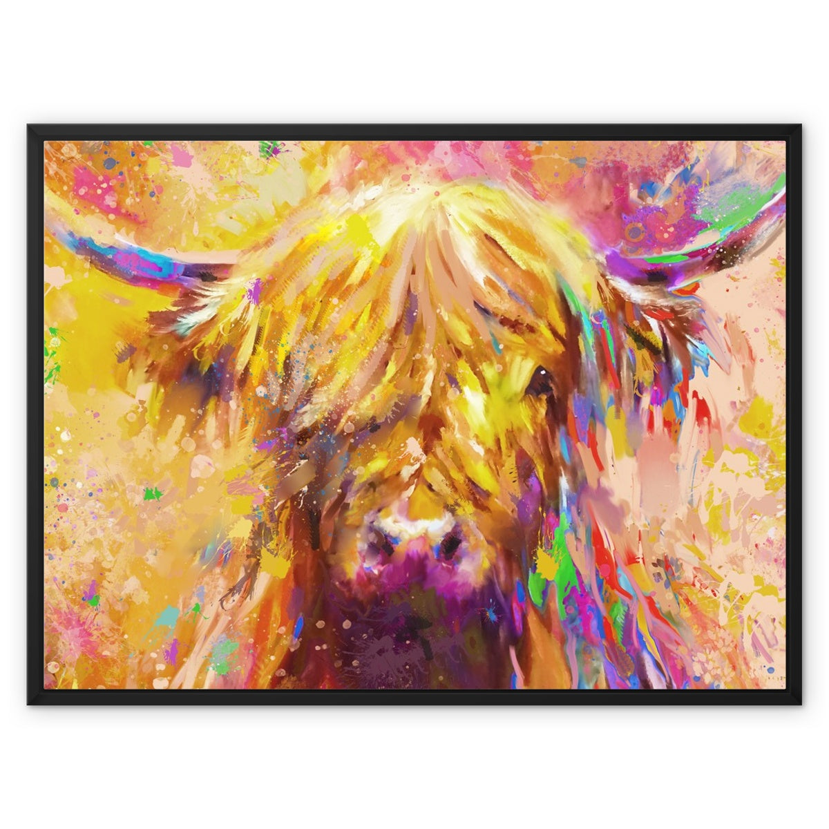 Brodie Framed Canvas - Animal Art by Susan Gardner - Contemporary Expressionist - Colourful Fine Art