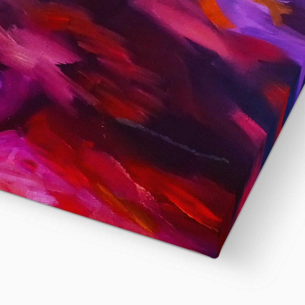 Red Ram Canvas - Animal Art by Susan Gardner - Contemporary Expressionist - Colourful Fine Art