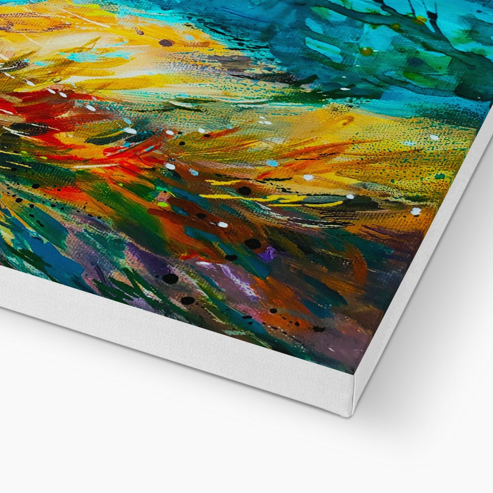 Ready to Run  - Hare Canvas - Animal Art by Susan Gardner - Contemporary Expressionist - Colourful Fine Art