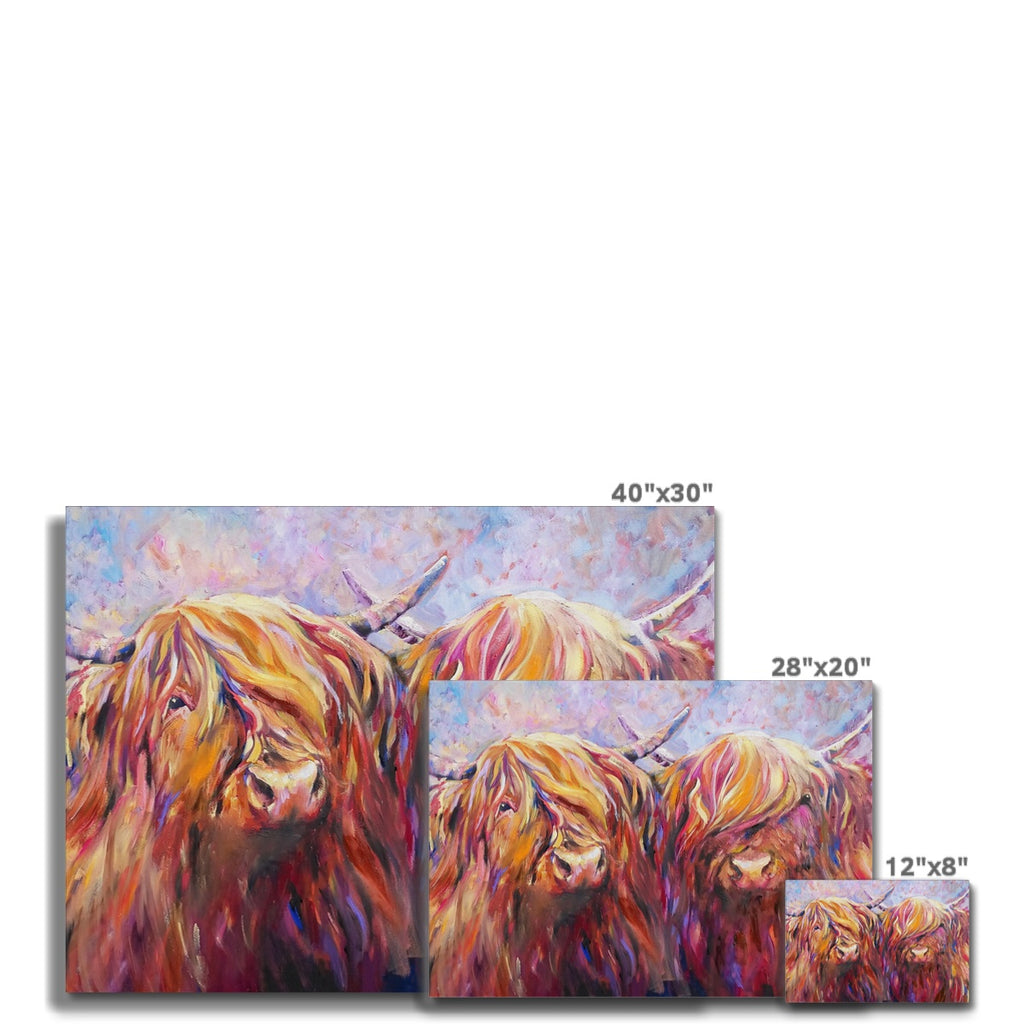 Fiddich and Spey Canvas - - susan gardner - uk artist - colourful animal art