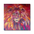 Rufus - Lion Canvas - - susan gardner - uk artist - colourful animal art