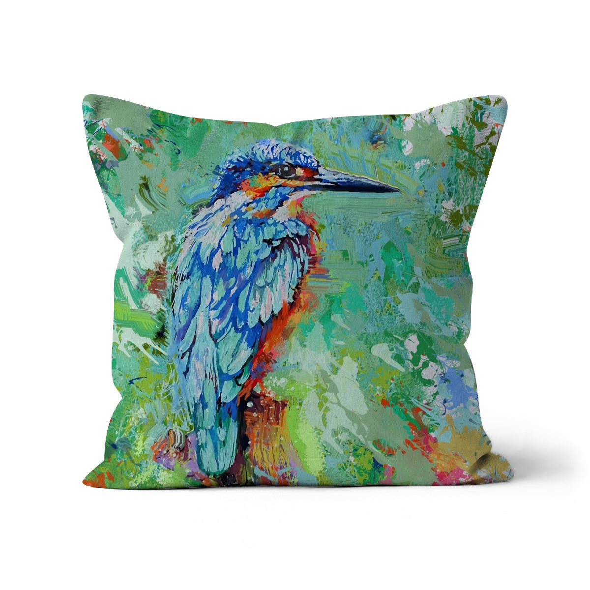 Aqua Splash Cushion - Animal Art by Susan Gardner - Contemporary Expressionist - Colourful Fine Art