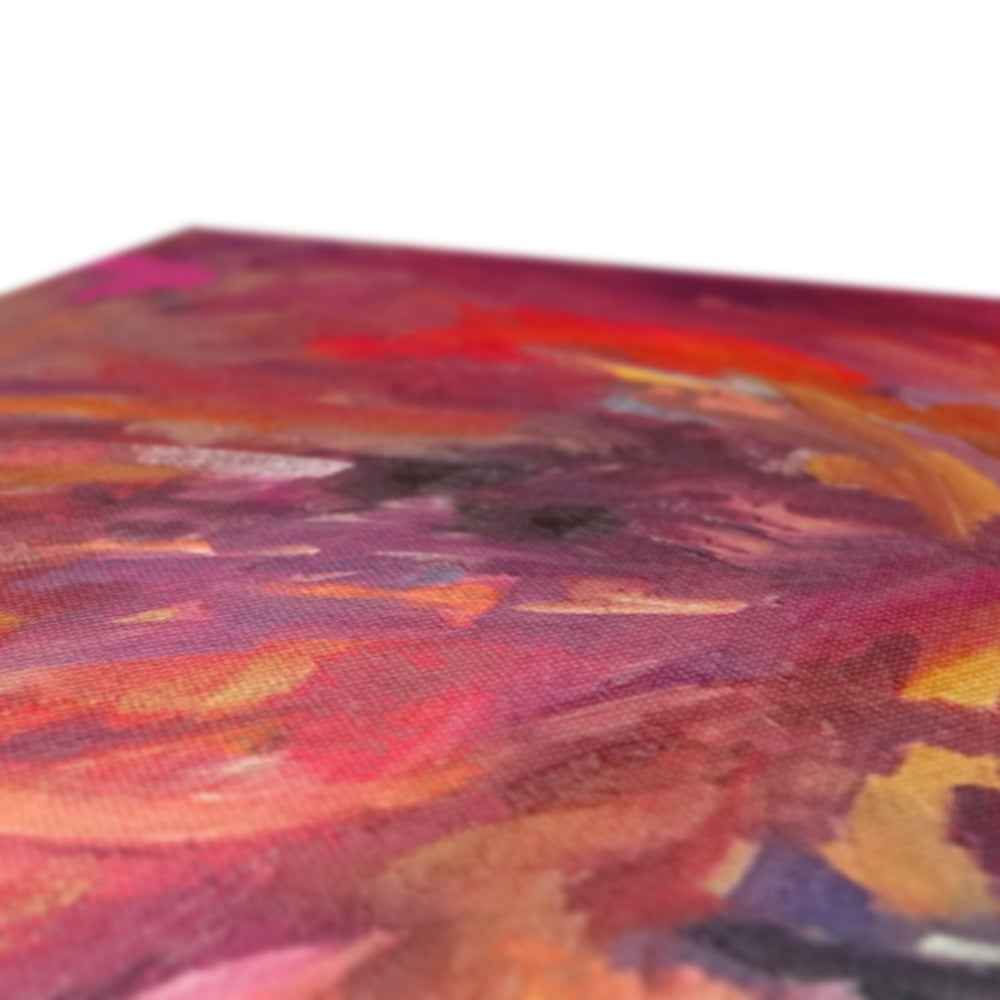 Rufus - Lion Canvas - - susan gardner - uk artist - colourful animal art