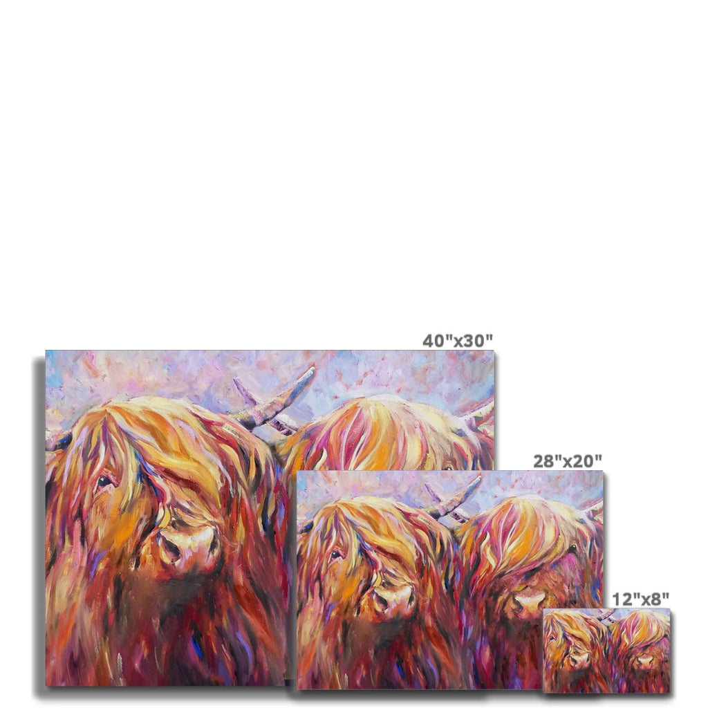 Fiddich and Spey Canvas - - susan gardner - uk artist - colourful animal art
