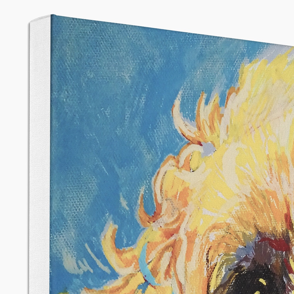 Cockerpoo Canvas - - susan gardner - uk artist - colourful animal art