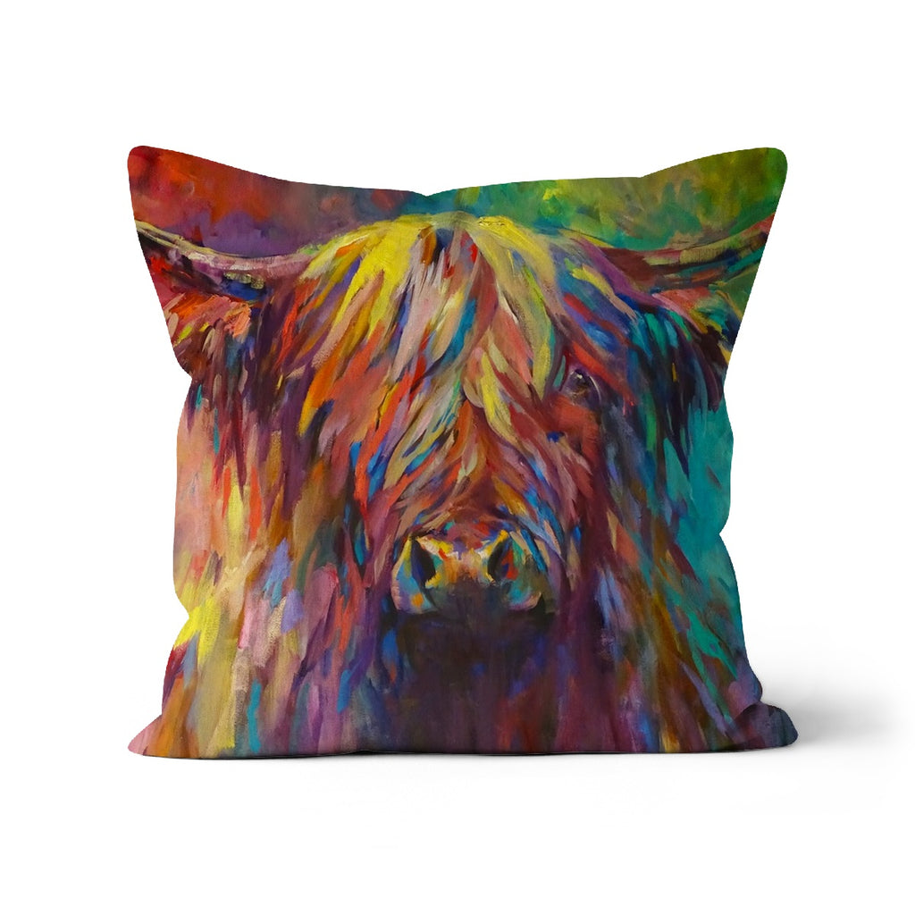 Beinn Eighe Cushion - - susan gardner - uk artist - colourful animal art