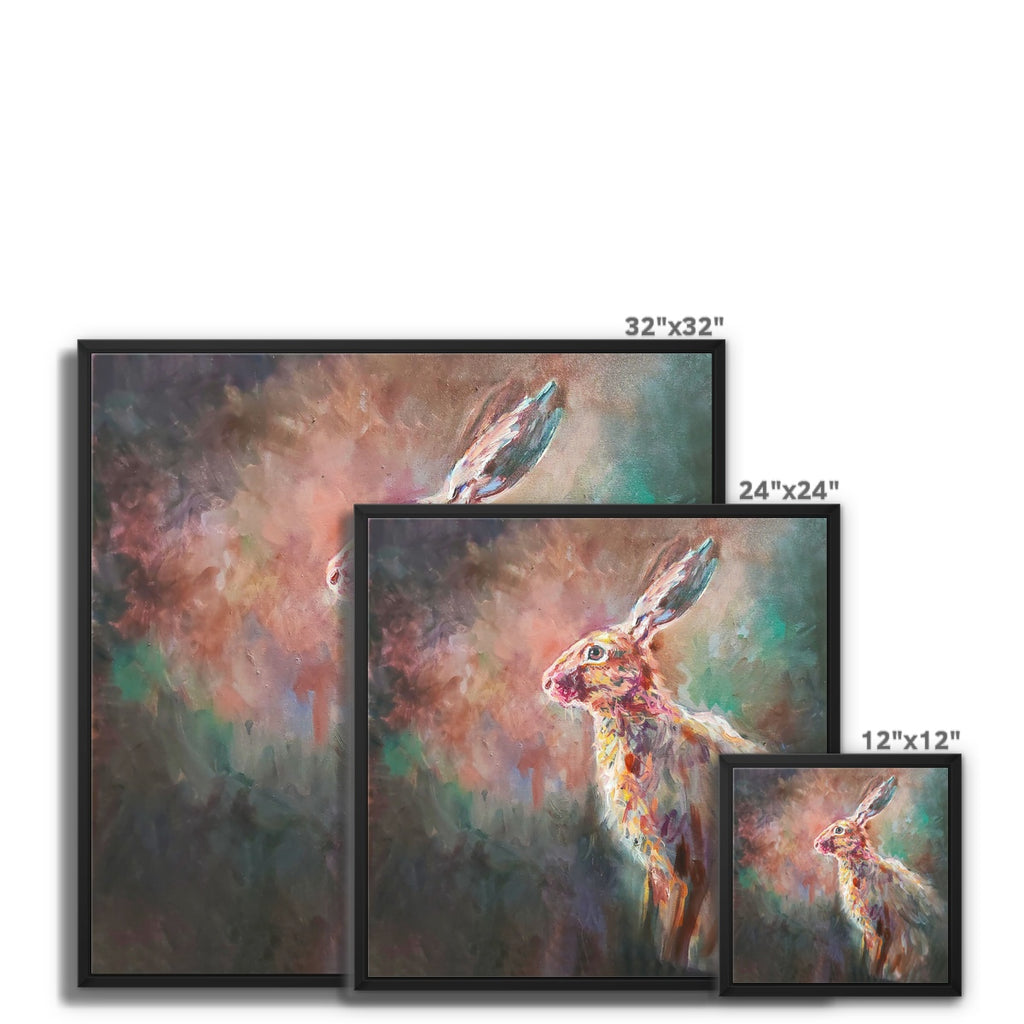 Ready For Action Framed Canvas - Animal Art by Susan Gardner - Contemporary Expressionist - Colourful Fine Art