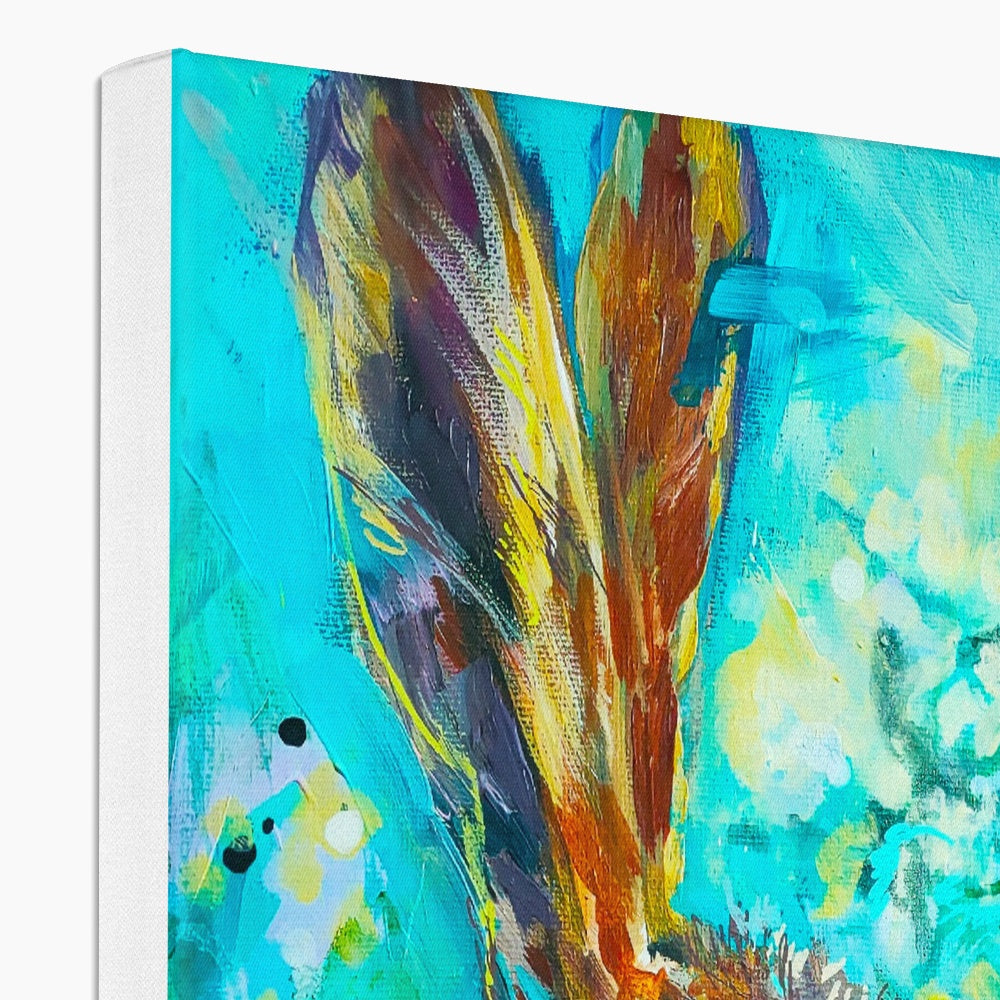 Ready to Run  - Hare Canvas - Animal Art by Susan Gardner - Contemporary Expressionist - Colourful Fine Art