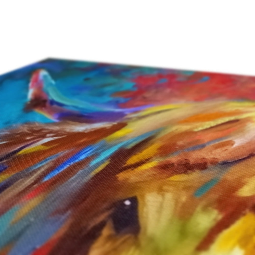Ross Canvas - - susan gardner - uk artist - colourful animal art