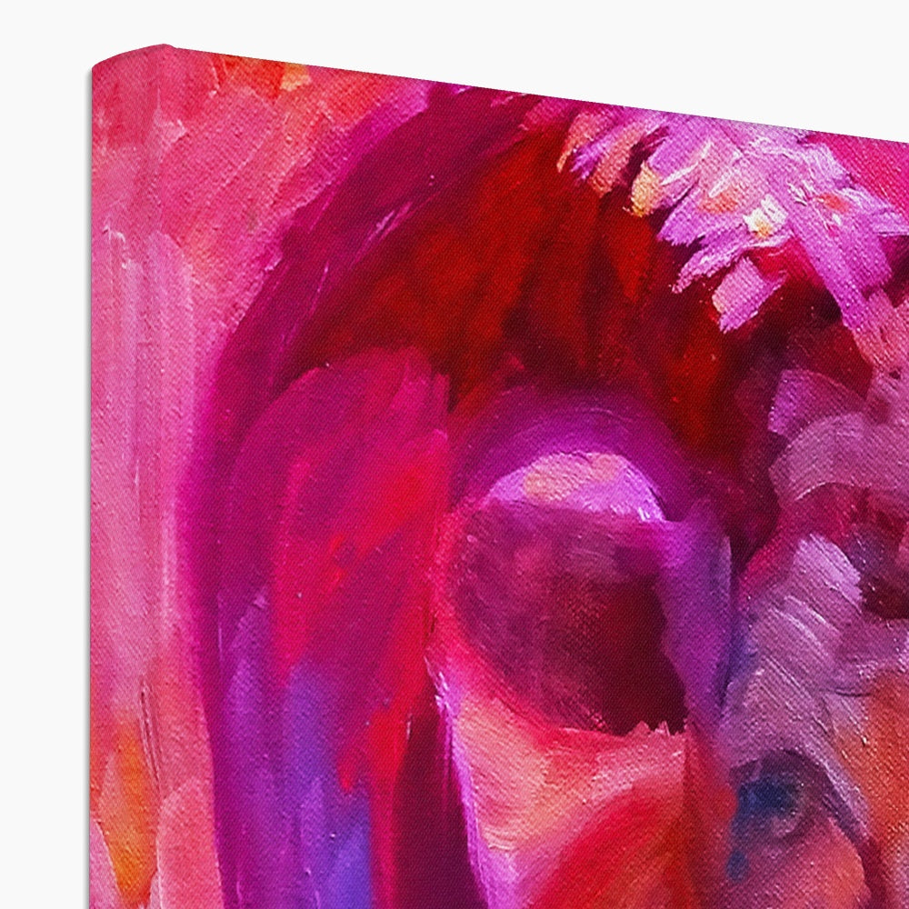 Red Ram Canvas - Animal Art by Susan Gardner - Contemporary Expressionist - Colourful Fine Art
