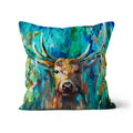 Forest Light Cushion - - susan gardner - uk artist - colourful animal art